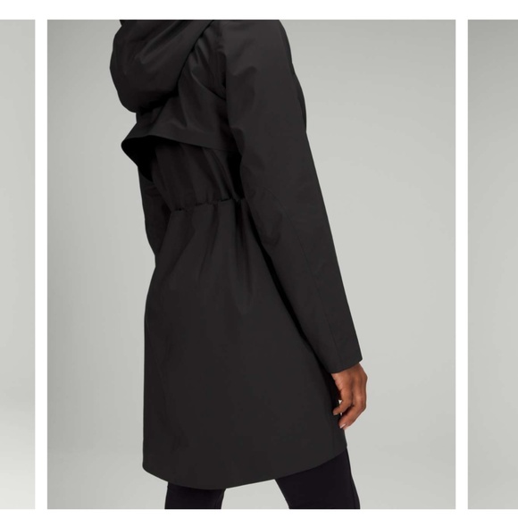 Lululemon Sz 12 Rain Rebel Jacket Black W4BOGS - Picture 3 of 12